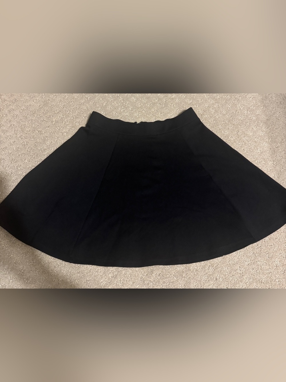 Divided Black Full Skirt